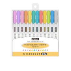 펜맥스 비비드 마일드컬러 형광펜 12색 세트, 12color mix, 4세트