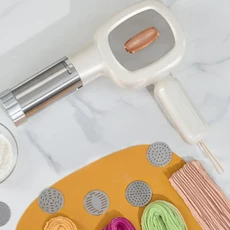 휴대용 가정용 지능형 자동 국수 디펜서 다기능 무선 국수 프레스 기계 1PC, 01 하얀색