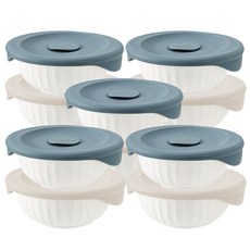 락앤락 바로한끼 도자기 밥용기, 10세트, 몸체 250ml + 뚜껑