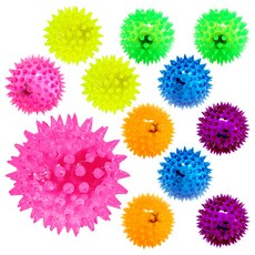 아가플러스 소리나는 반짝 LED 탱탱 성게볼 12p, assorted, 1세트