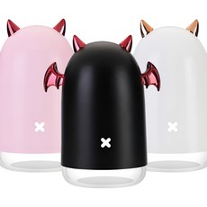 휴대용 악마 미니 가습기 USB 무드등 캠핑 사무실 탁상용 소형, 상세페이지 참조, 화이트