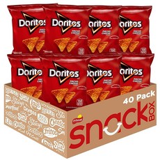 도리토스 맛 토르티야 칩 나초 치즈 1온스 40팩, Nacho Cheese, 40 Count (Pack of 1), 28.3g