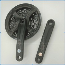 登山車大盤組 牙盤組 3盤 山地自行車 24-34-42T 170L 四色鋁合金曲柄組, 1個, 22*32*42T*170mm