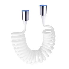 쉐리엘 깔끔정리 욕실 스프레이건 스프링 코일호스, 화이트, 3m