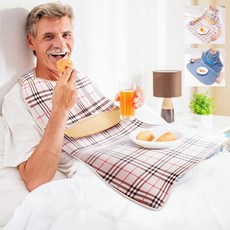 어르신 턱받이 앞치마 방수 식사용 요양원 식포켓, 1개, 베이지