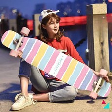 입문용댄싱롱보드 컴플릿스케이트보드 43 46인치 1개, D