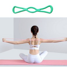 1p/2p 고탄력 스트레칭 로프 밴드 튜빙 요가 고무 홈트 기구 맨몸 허리 어깨 팔 운동, 민트, 2개
