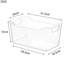 Z3JC 透明桌面收納盒亞克力零食書本積木玩具客廳廚房冰箱收納日常, 1個, 特大號元寶形12個裝:如圖