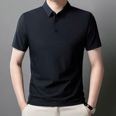 2026男士夏季速乾冰絲POLO衫 翻領短袖 修身彈力商務運動上衣