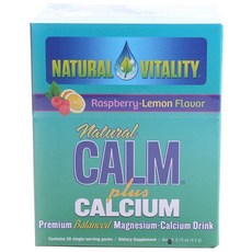 NATURAL VITALITY 鈣補充沖泡粉, 覆盆子檸檬風味, 1盒, 30包