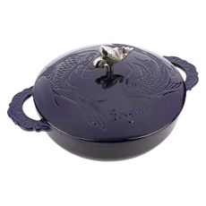 Breguet 다용도 법랑 주철 냄비, 1개, 28cm, 딥 씨 블루