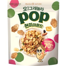 ORION 好麗友 POP格蘭諾拉燕麥片 糙米杏仁果, 1包, 340g