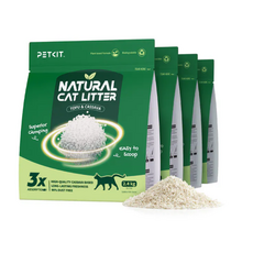 PETKIT 佩奇 植物混合貓砂 木薯與豆腐, 2.4kg, 4包, 單一規格