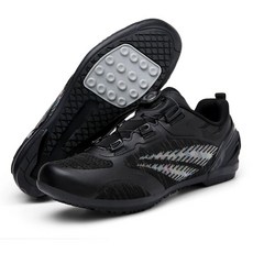 자전거 방한슈즈 남성용 사이클링화 클릿슈즈 평페달, 41, T03 블랙 양말포함