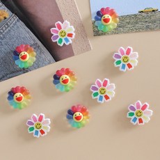 멀티스마일꽃믹스 10P set 냉장고 현관문 인테리어 자석 작지만 강력한 귀여운 마그넷, 멀티스마일꽃믹스 10pcs세트 자석