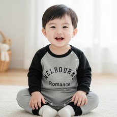 몽실이 데일리 긴팔우주복 유아용 아기 외출복 돌선물 백일선물