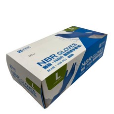 御廚靈NBR耐用無粉 加厚型 藍色100入盒, 大號（L）