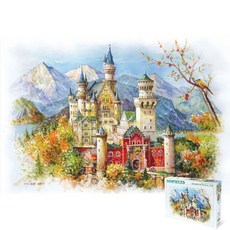 퍼즐피플 풍경 랜드마크 500피스 직소퍼즐, 슈반스타인성 사계(여름) 500P, 퍼즐유액 포함, 1개