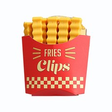 薯條造型密封夾，趣味可愛食品保鮮夾，多功能居家裝飾收納夾, 黃色（12入）, 1個