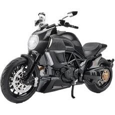 11453313 다이캐스트 모형 모델 미니어처 오토바이 생일 선물 차량 컬렉터를 위한 취미 1 12에 적합한 두카티에 디아벨 Black, 블랙