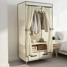 라온프리 튼튼한 가정용 조립식 비키니옷장, 베이지