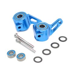 트랙사스 슬래시 2 업그레이드 및 1/10 스탬피드 / 러슬러 호스 F 150 RC 카(2Pcs)용 헤비 듀티 스틸 리어 드라이브 샤프트 CVD, Front Stub Axle Blue, 1개