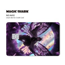 아카자 젠이츠 카드커버 귀멸의칼날 홀로그램 스킨커버 스티커, No Chip, H692