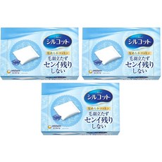 일본 시루콧토 화장솜 유니참 나메라카 화장솜 82매, 82매입, 3개