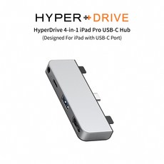 HyperDrive 4合1 USB-C集線器 擴充器 iPad Pro 11/12.9 mini 6 擴展塢, 4in1(平板用) - 銀色, 1個