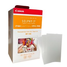 홈스탠드 캐논 셀피 정품 잉크 카트리지 인화지 RP-108 cp910 cp1000 cp1200 cp1300 cp1500, 홈스탠드 정품 RP-108+호환인화지4장