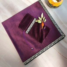 NR芋頭防滑防滑桌布經典塔羅桌布布料 塔羅牌, 淺紫色