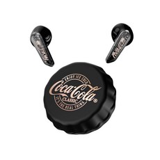 可口可樂聯名款無線藍牙耳機，瓶蓋造型設計，無線音樂體驗, 零度黑, T13