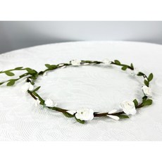 에스지 (SG) 화관 화환 파티 장식용품, 1개, 유백색