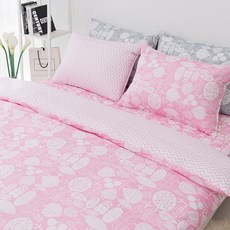 알러지케어 북유럽풍 로뎀핑크 누빔이불커버 퀸180-220cm [먼지없는침구] 엔디미온정품 이불커버 4계절이