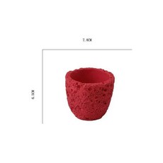 노르딕 모란디 밀크 화이트 화분 화산석 패턴 시멘트 다육식물 사무실 데스크탑 장식용, 03 B Yellow, 1개