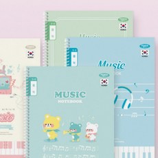 공책 10권 초등학생 음악 스프링 수첩 1세트 노트, 랜덤 10개(동일디자인)
