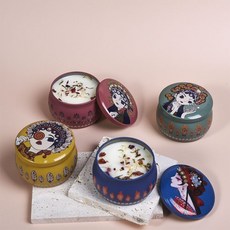 香薰蠟燭 臥室 乾花 花草香 木質香, 國潮大罐：鼠尾草/薰衣草（無包裝盒