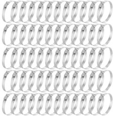 GOMAKERER 호스 클램프 40개 15.2~17.8cm(6~7인치) 조절 가능한 304 스테인리스 스틸 웜 기어 호스 클램프 금속 파이프 클램프 자동차 파이프 라디에, 4 Inch