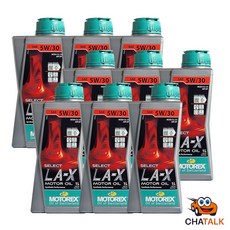 모토렉스 셀렉트 LA-X SAE 5W-30 합성유 (ACEA C2/C3 API SP 인증), 1L, 9개