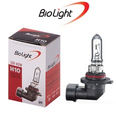바이오라이트 자동차 전구. 12V.24V.전조등.안개등.H7.H4.H8.881.헤드램프.포그램프.헤드라이트.할로겐전구, 1개, H10 12V42W