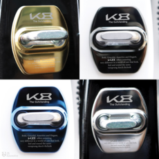 비브랜드 차량 메탈 도어스트라이커 보호 커버 몰딩 체커 힌지 튜닝 K8 GL3 호환용품, 블랙1개