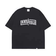[노매뉴얼] ARCHED TEXT T-SHIRT - BLACK
