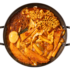 쿡솜씨 즉석떡볶이 국물 떡볶이 분식 캠핑 밀키트(야끼만두+라면사리), 1개, 770g