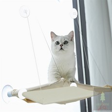 행운몰 고양이 창문걸이 침대 창문용고양이침대, 카키
