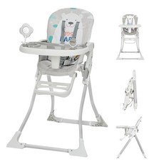 GarveeLife 3 5 하이 체어 아기 의자 접이식 단계 조정 캐스터 첨부 점식 벨트