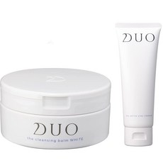 탁함 케어·쾌청한 투명 피부· DUO 더 클렌징 밤 화이트 A 90g + 화이트 크레이크 렌즈 80g 3분의 2 사이즈 보습 모공 관리 메이크업 제거 세안 두 번 세안할 필요 없음, 1개, 1g