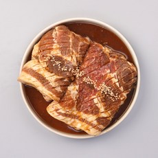 육쾌한날 벌꿀 칼집 돼지왕구이 1kg 양념 돼지갈비 숯불 왕구이, 1개