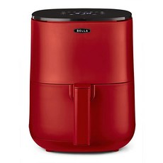 BELLA 2.7L(2.9쿼트) 터치스크린 에어 프라이어 사전 가열 필요 없음 기름에 튀기지 않음 빠르고 건강한 고르게 조리된 식사 식기 세척기 사용 가능 손쉬운 세척, 매트 레드