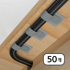 소브홀릭 책상 케이블 정리 벨크로 선정리 전선 정리, 50개, 블랙