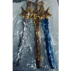 合金材質遊戲武器模型擺件 裝飾刀劍玩具 (銀/金/藍), 彩色, 1個